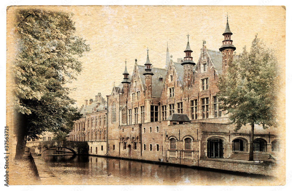 Fotografie Bruges canal, Belgium