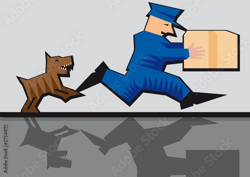 Postman and dog