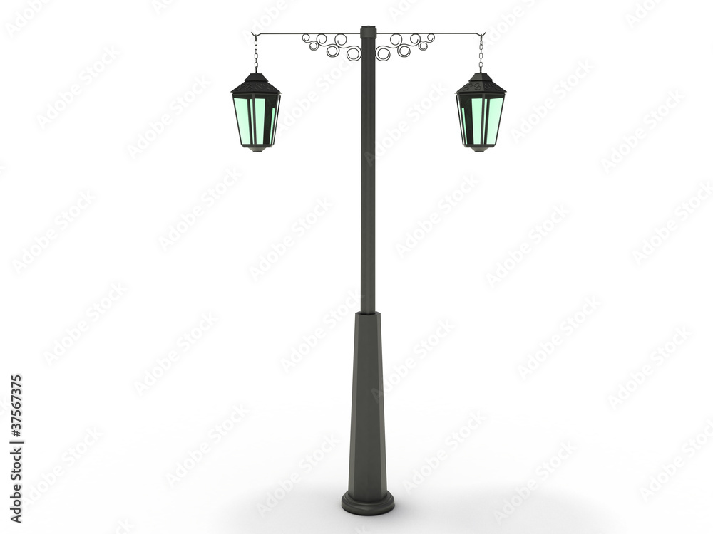 Street lamp on a white background №4 Street lamp on a white background №4