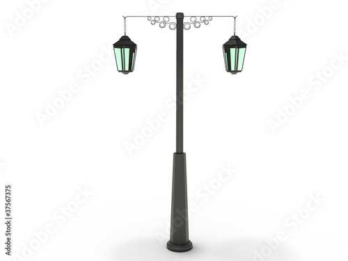 Street lamp on a white background №4