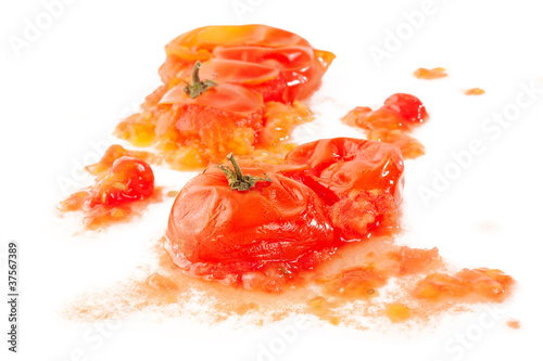 splattered tomato