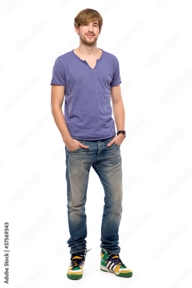 Young man with hands in pocket