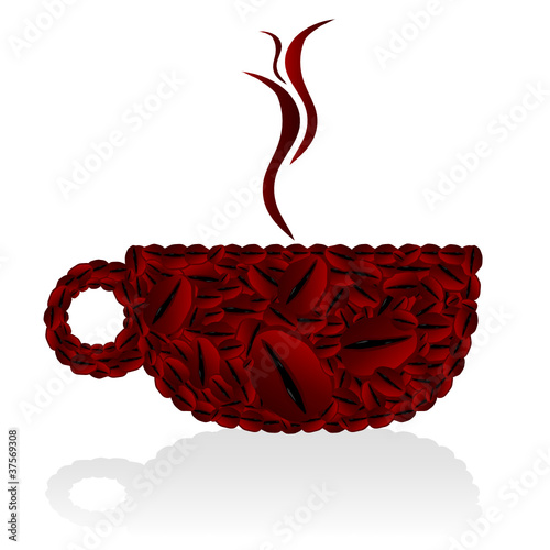illustration of cups of coffee bean