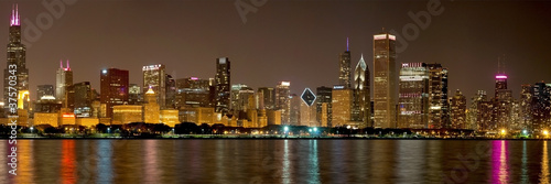 Chicago At Night Time