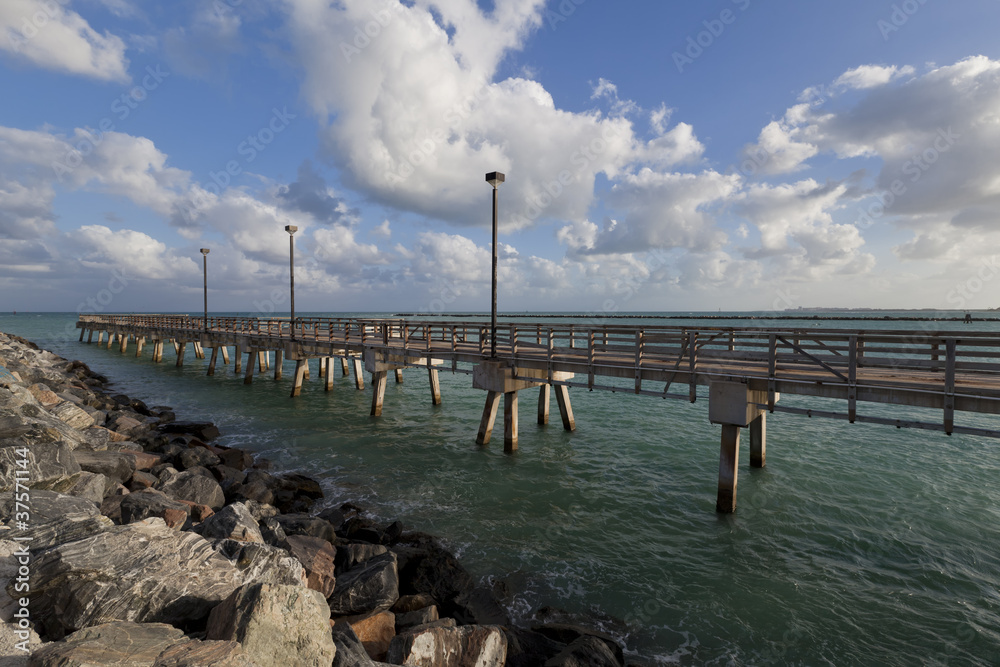 old pier at south beach florida