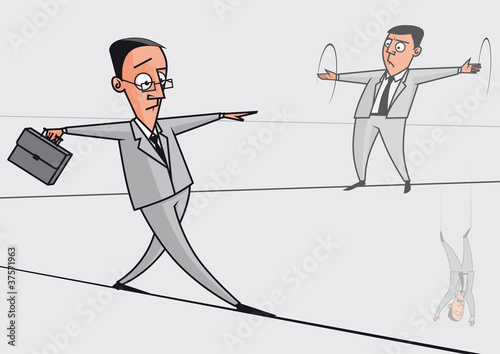 Foto Businessmen on the tightrope