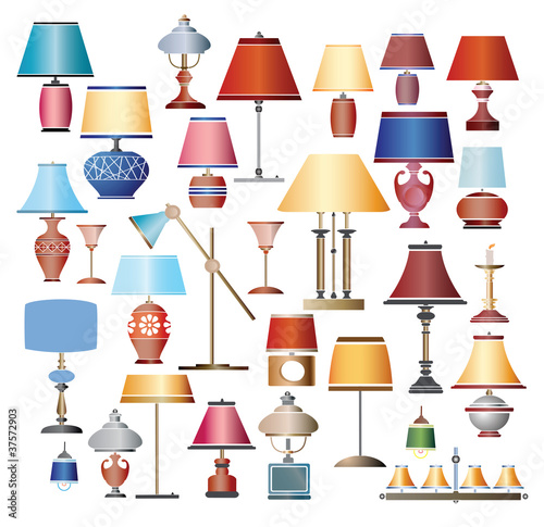 Картината върху платно Lamps