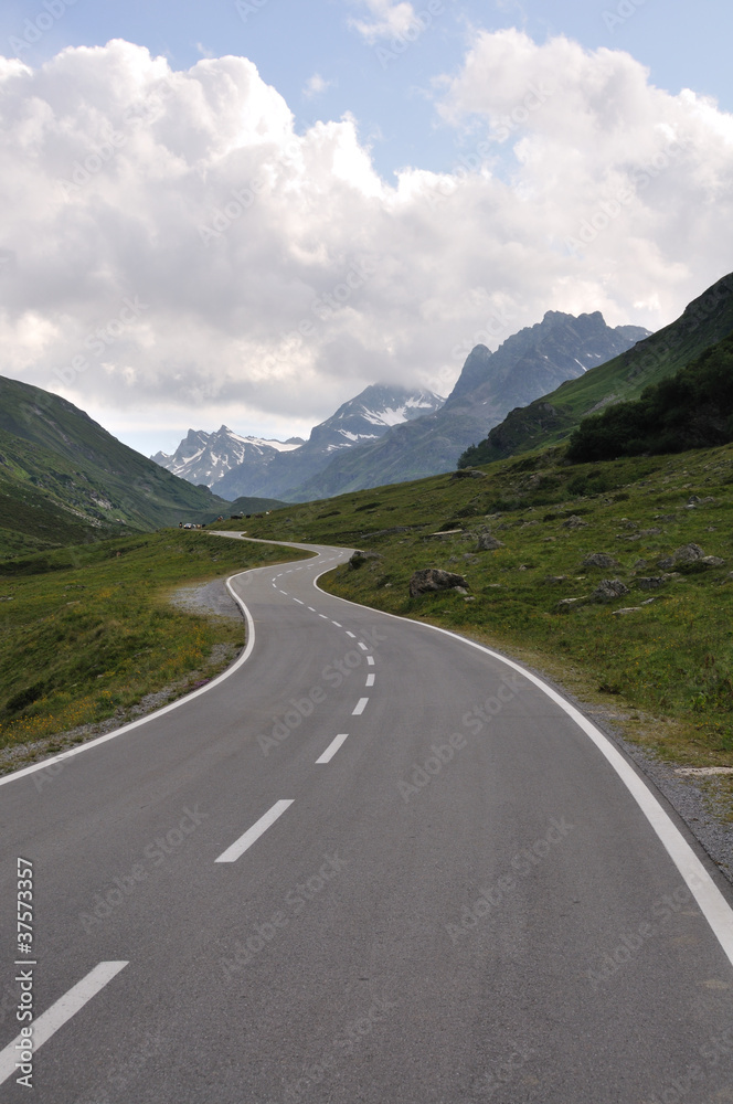 asphalt road in mountain