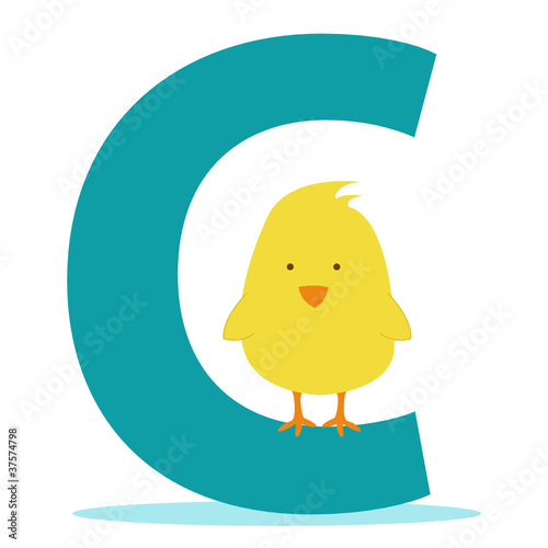 Little chicken alphabet C