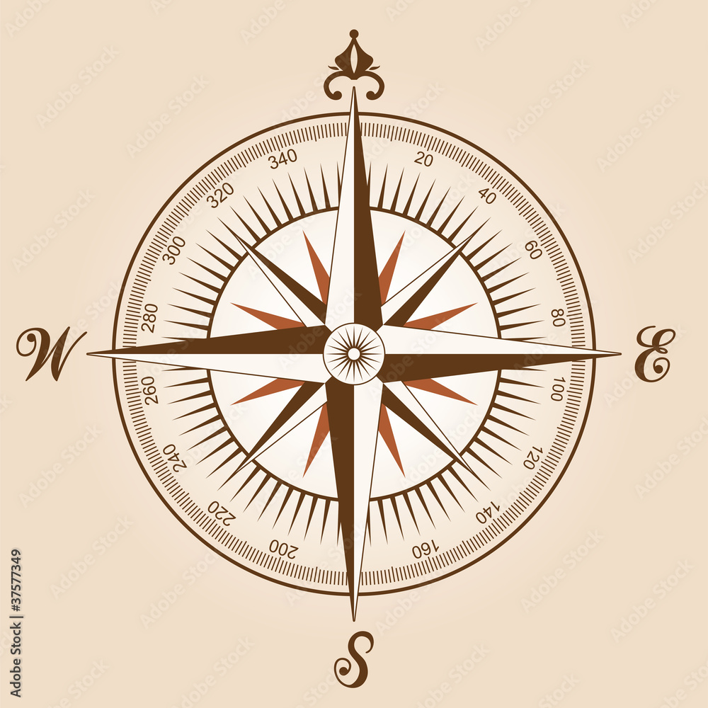 vector vintage compass