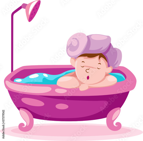 Kid in the bathtub
