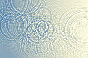 Plexiglas schilderij Zen Abstracte waterrimpels in helder blauw  © leungchopan