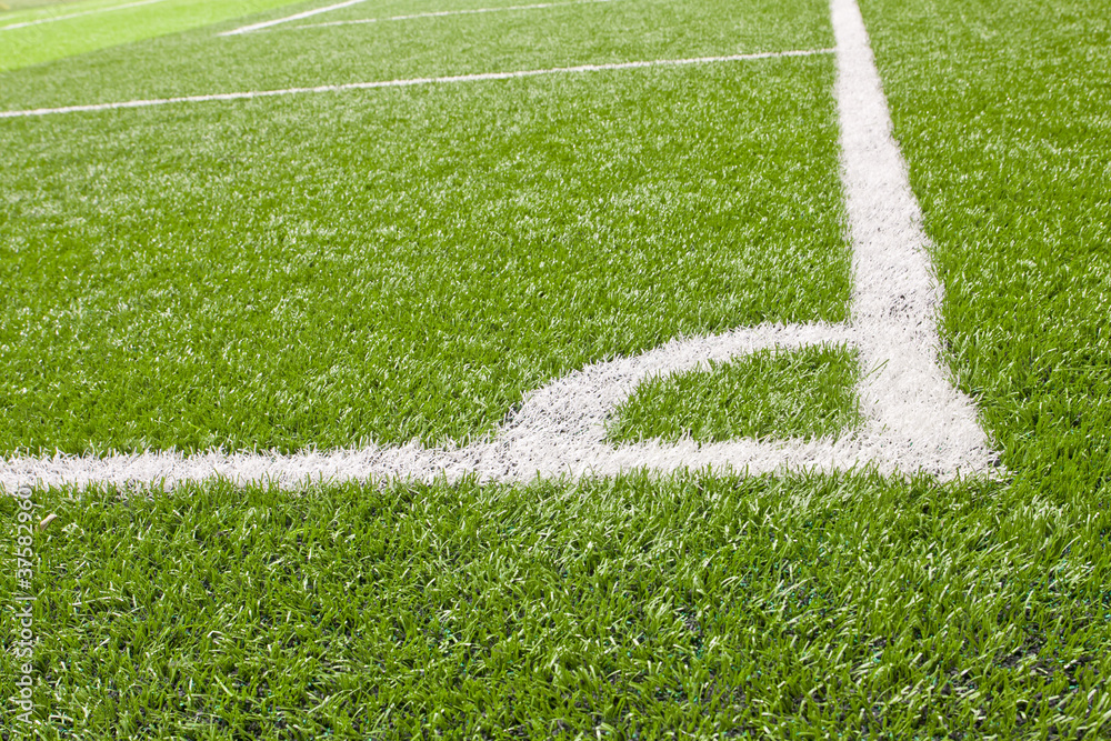 Obraz premium soccer field corner