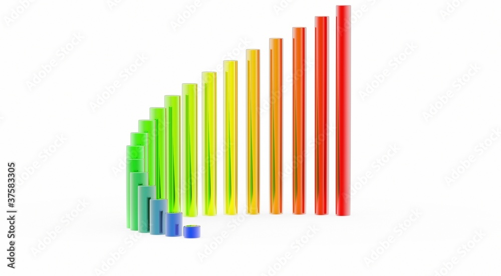 3d graph showing rise in profits or earnings 3d graph showing rise in profits or earnings