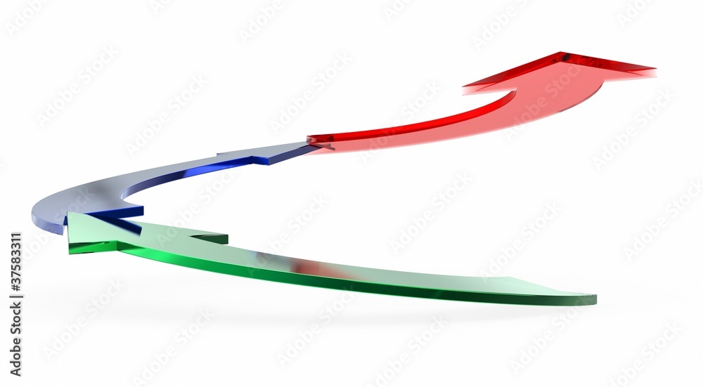 3d graph showing rise in profits or earnings 3d graph showing rise in profits or earnings