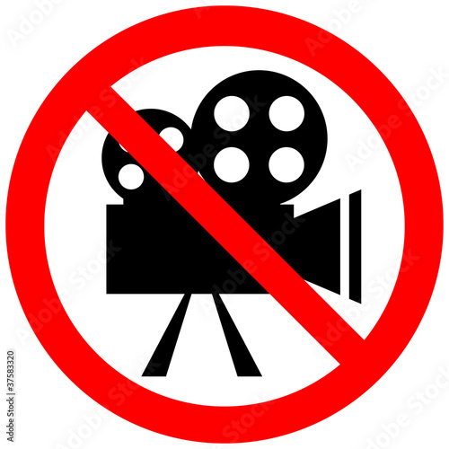 Forbidding sign "No Video"