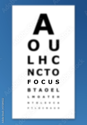 Focus eye chart photo