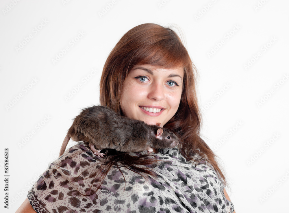 Rat on a shoulder