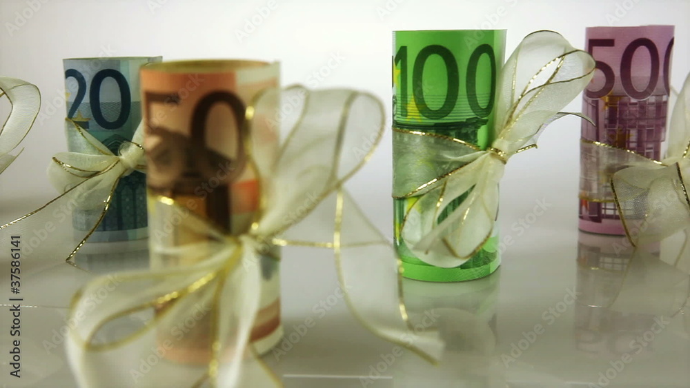 Geldgeschenke Euro im Fokus