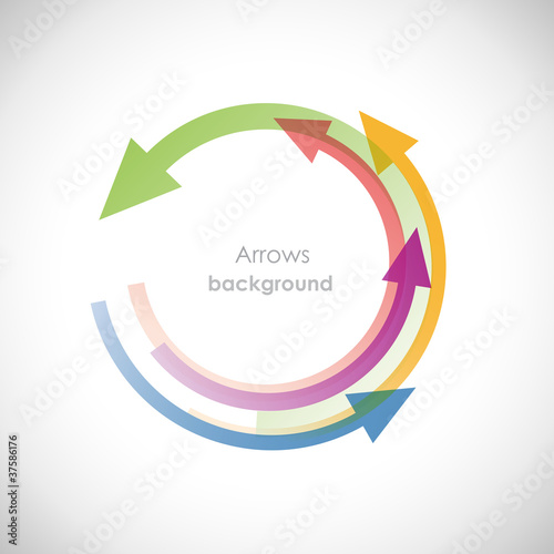 Rainbow Arrows Background # Vector photo