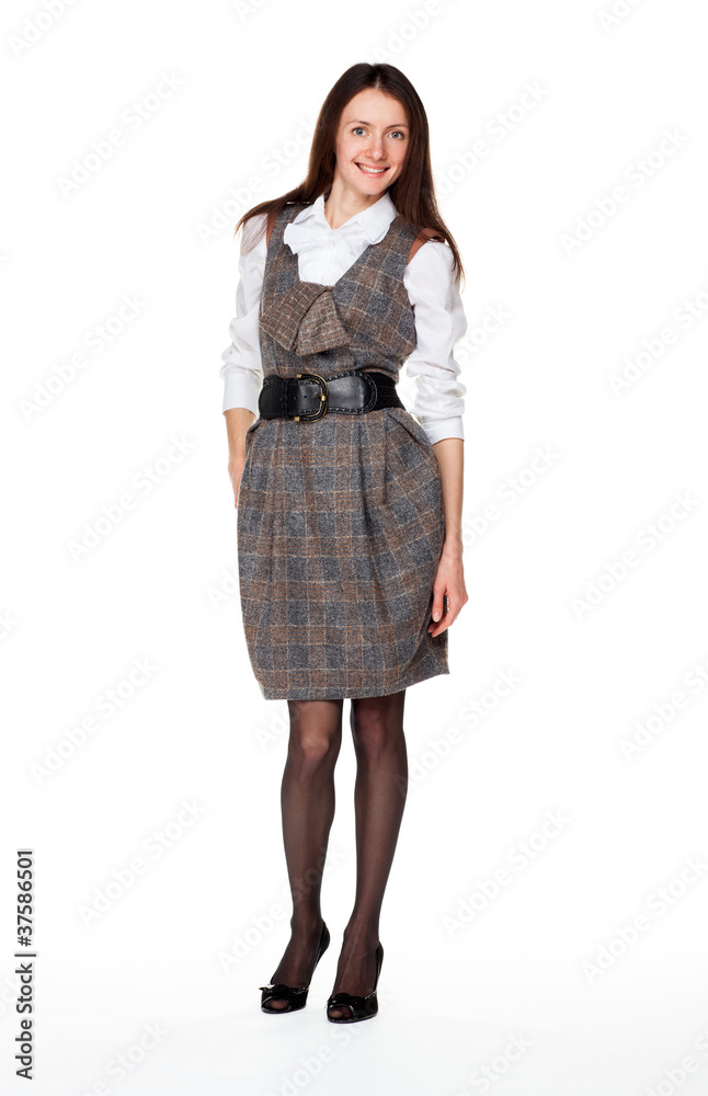 Attractive young businesswoman, full length portrait Attractive young businesswoman, full length portrait