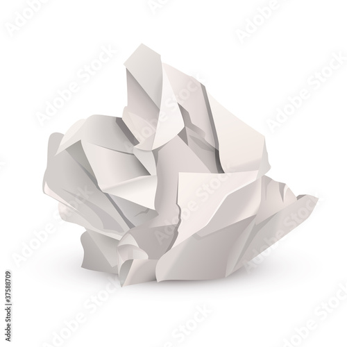 Crumpled paper ball
