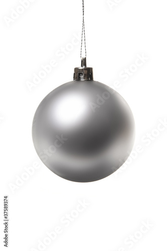 Christmas decorations on white background