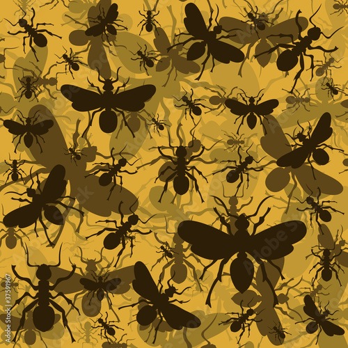 Ants environment colorful illustration background