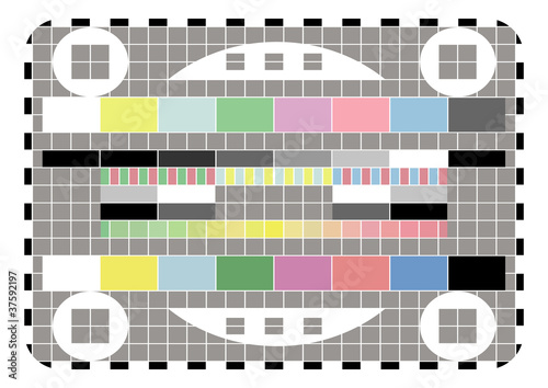 Retro television test screen background illustration