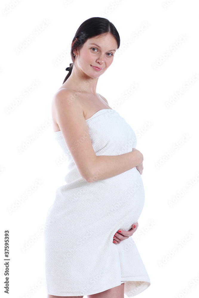 beauty pregnant on white background beauty pregnant on white background