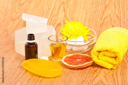 Spa background: ingridients for handmade cosmetic