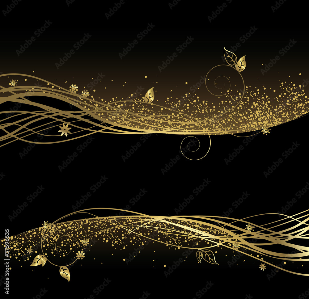 Fond noir et or vector de Stock | Adobe Stock