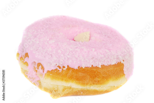 Pink sweet doughnut