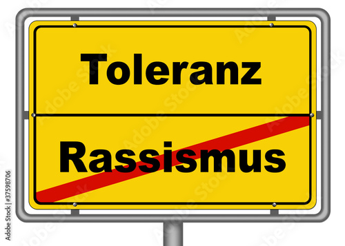 Ortsschild Toleranz Rassismus © AK-DigiArt