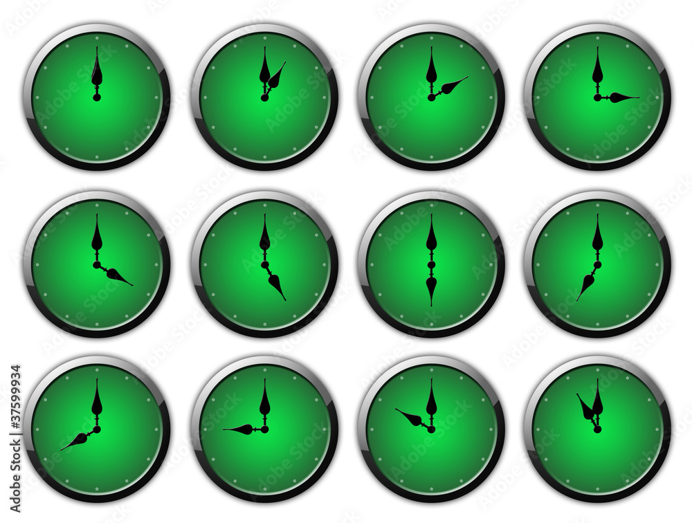 Clock Set - Mint Green