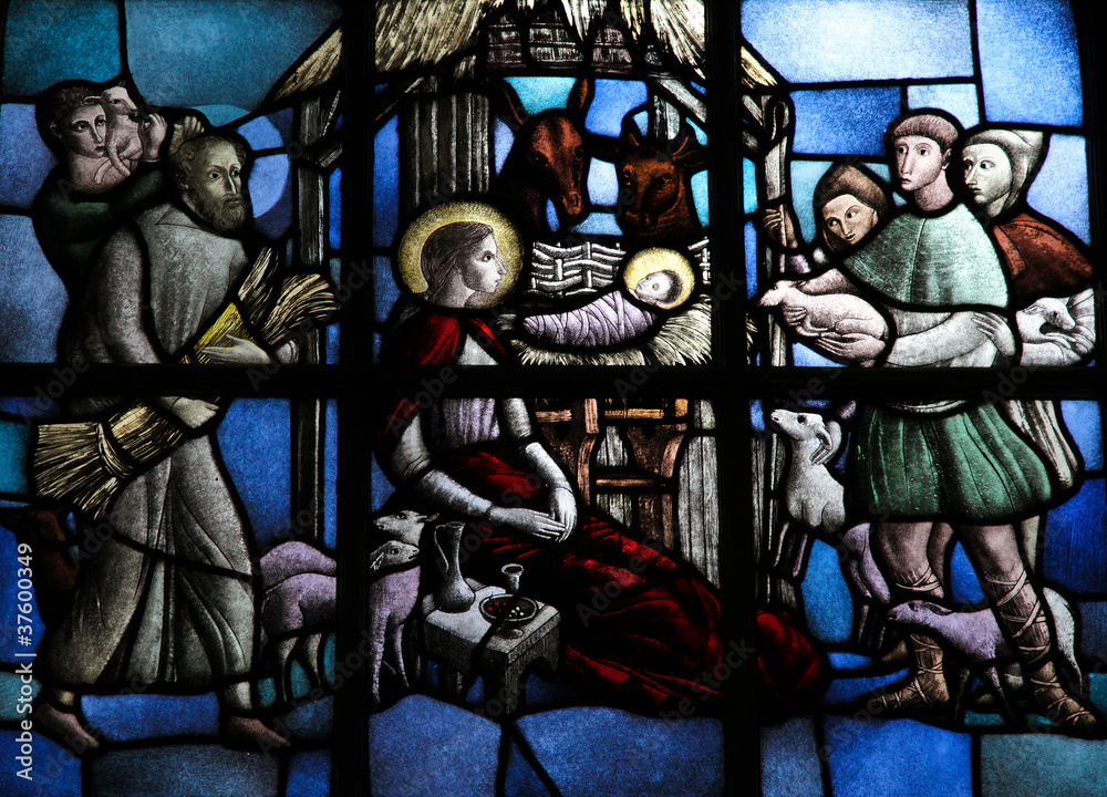 Obraz premium Nativity Scene Stained Glass