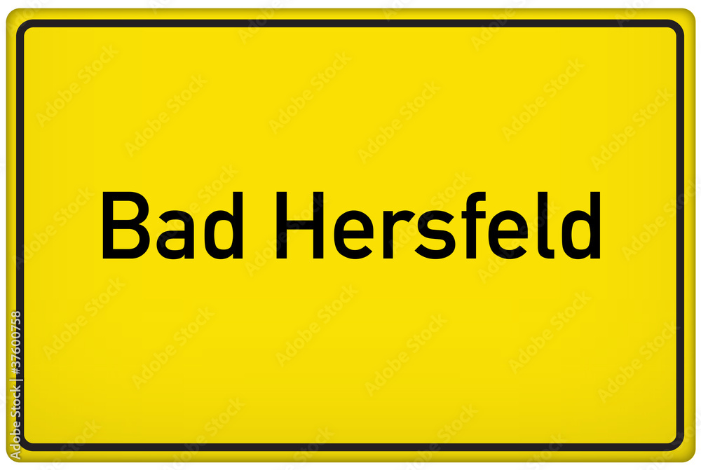 Ortseingangsschild der Stadt Bad Hersfeld Ortseingangsschild der Stadt Bad Hersfeld