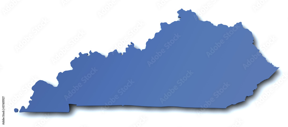 Karte von Kentucky - USA - obrazy, fototapety, plakaty 
