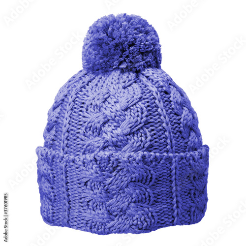 blue woolen hat