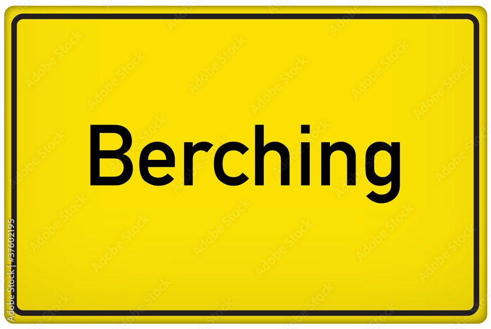 Ortseingangsschild der Stadt Berching Ortseingangsschild der Stadt Berching