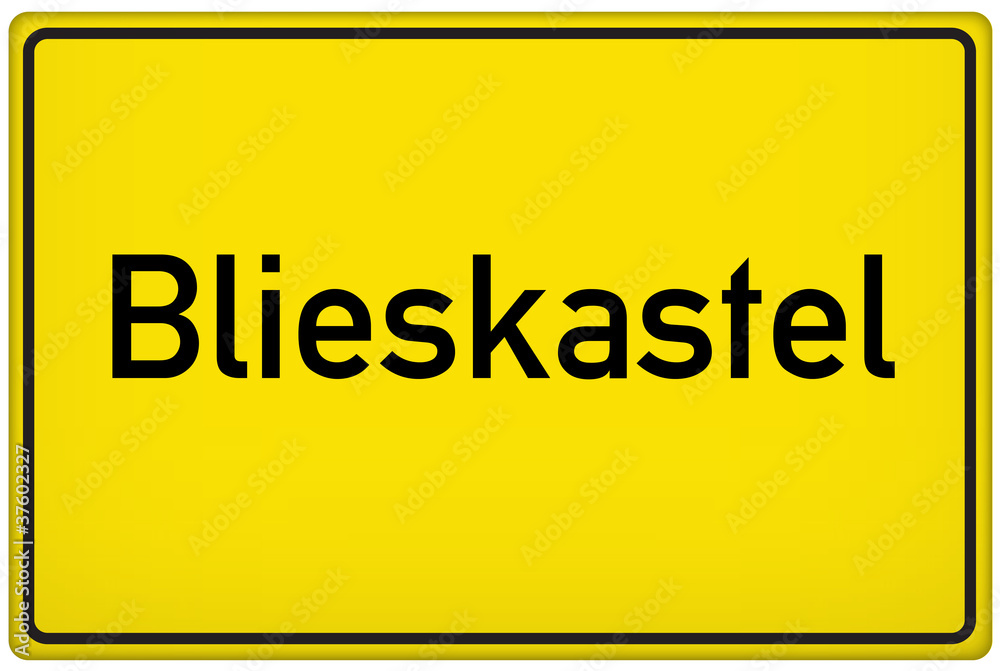 Ortseingangsschild der Stadt Blieskastel Ortseingangsschild der Stadt Blieskastel