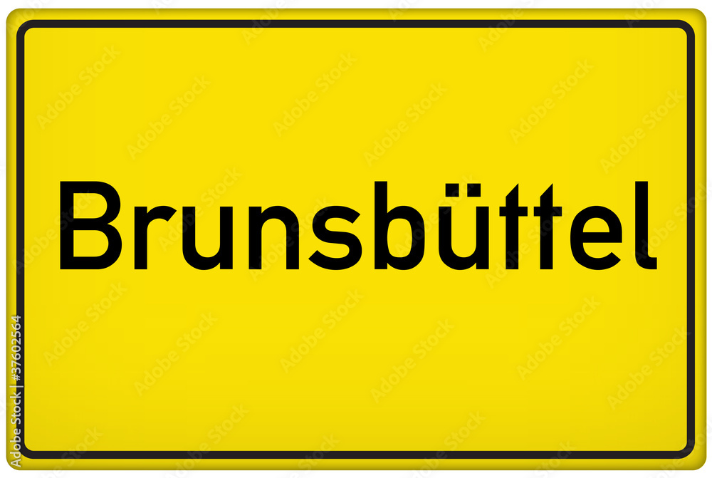Ortseingangsschild der Stadt Brunsbüttel Ortseingangsschild der Stadt Brunsbüttel