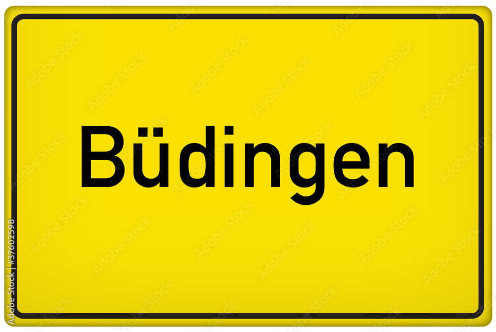 Ortseingangsschild der Stadt Büdingen Ortseingangsschild der Stadt Büdingen