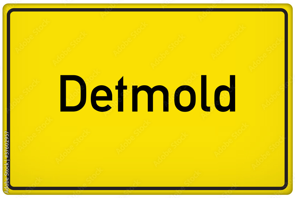 Ortseingangsschild der Stadt Detmold Ortseingangsschild der Stadt Detmold