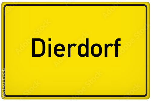 Ortseingangsschild der Stadt Dierdorf photo