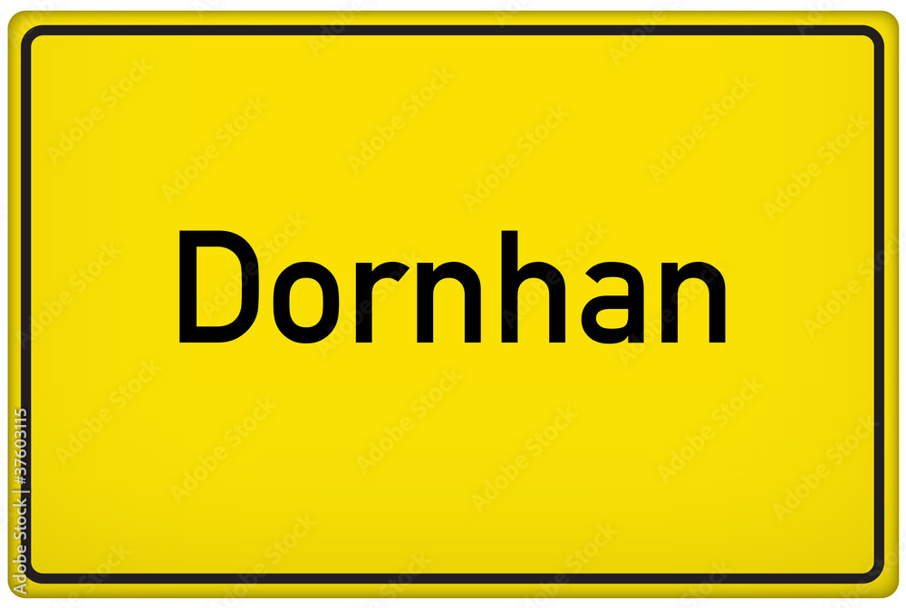 Ortseingangsschild der Stadt Dornhan