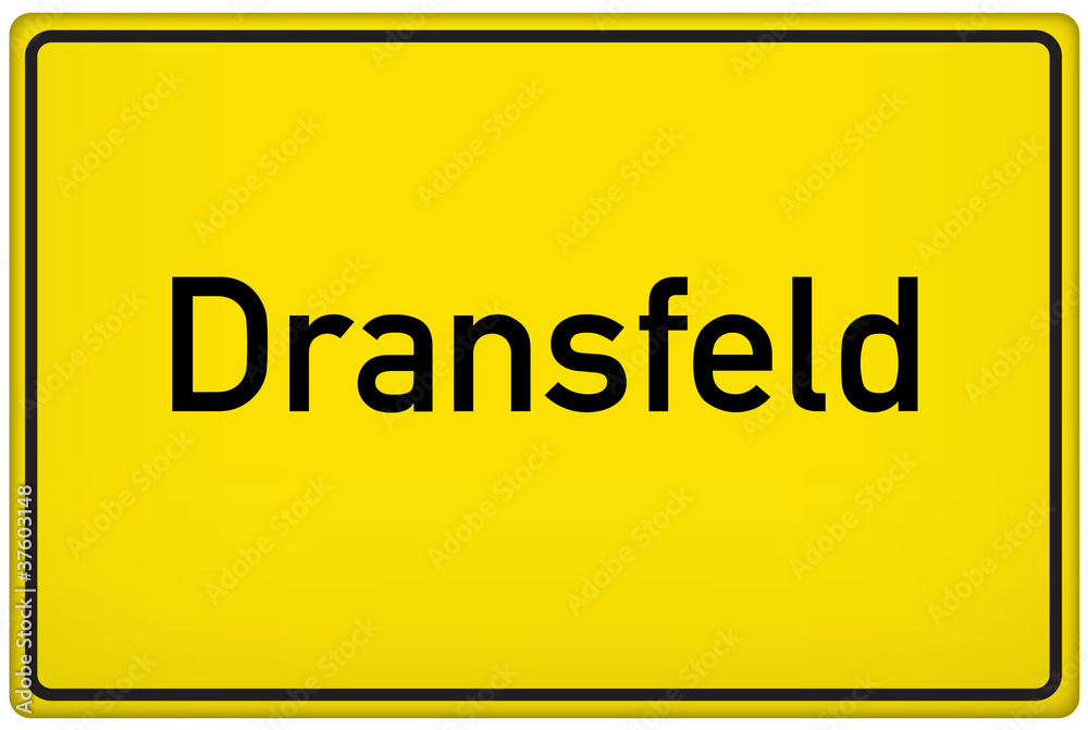 Ortseingangsschild der Stadt Dransfeld Ortseingangsschild der Stadt Dransfeld