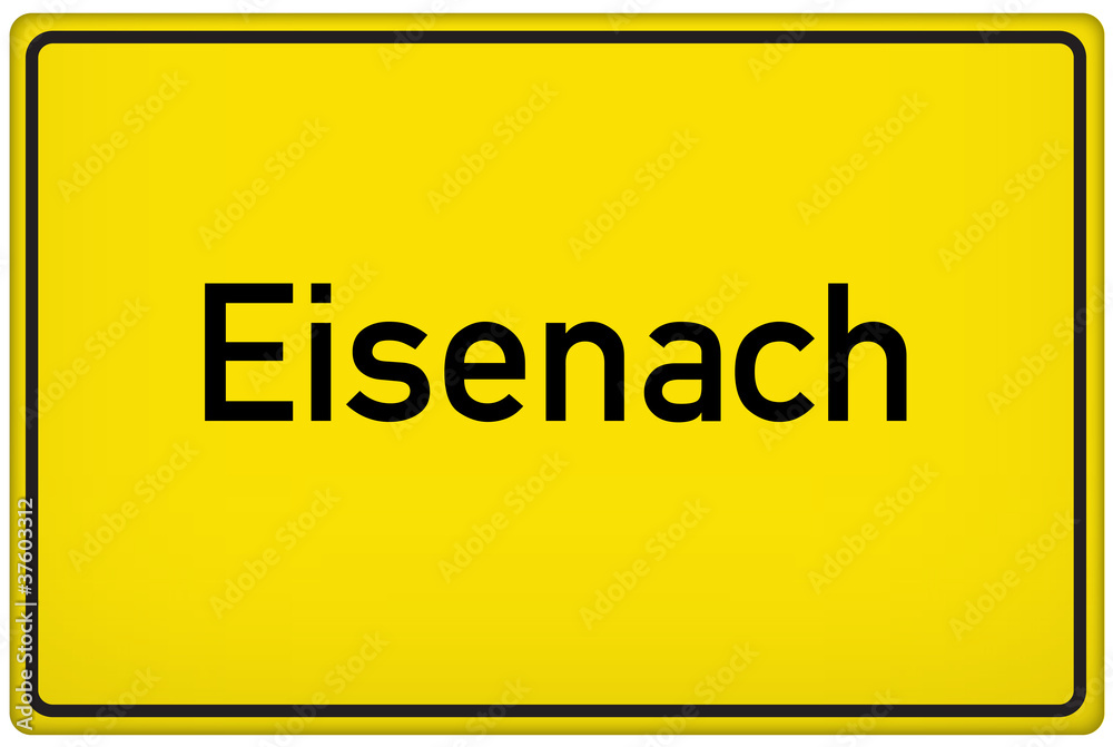 Ortseingangsschild der Stadt Eisenach Ortseingangsschild der Stadt Eisenach
