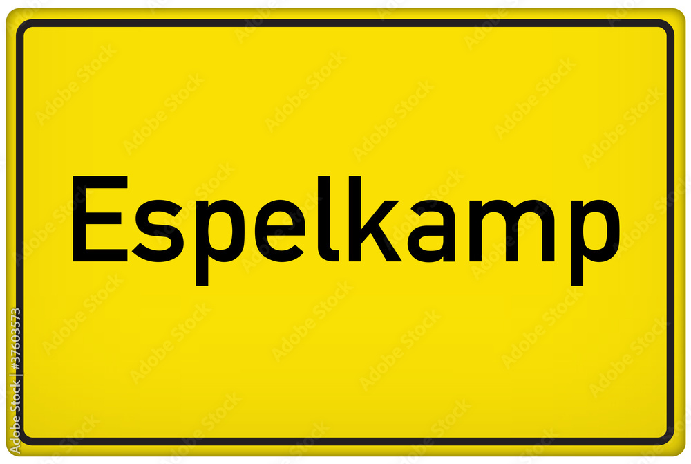 Ortseingangsschild der Stadt Espelkamp Ortseingangsschild der Stadt Espelkamp