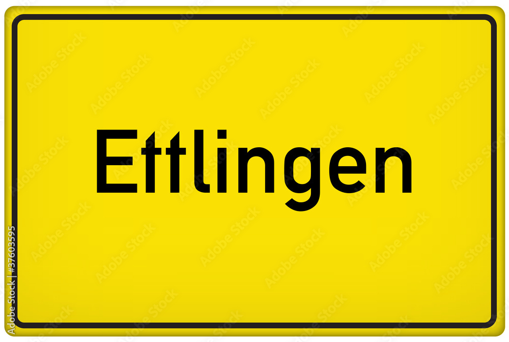 Ortseingangsschild der Stadt Ettlingen Ortseingangsschild der Stadt Ettlingen